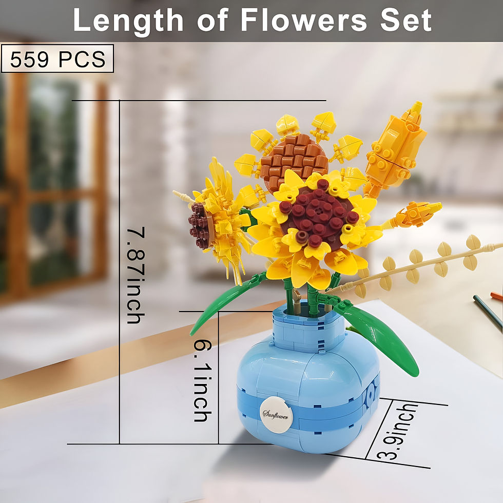 縮圖：Sunflowers Vase Building Kit Set 559PCS