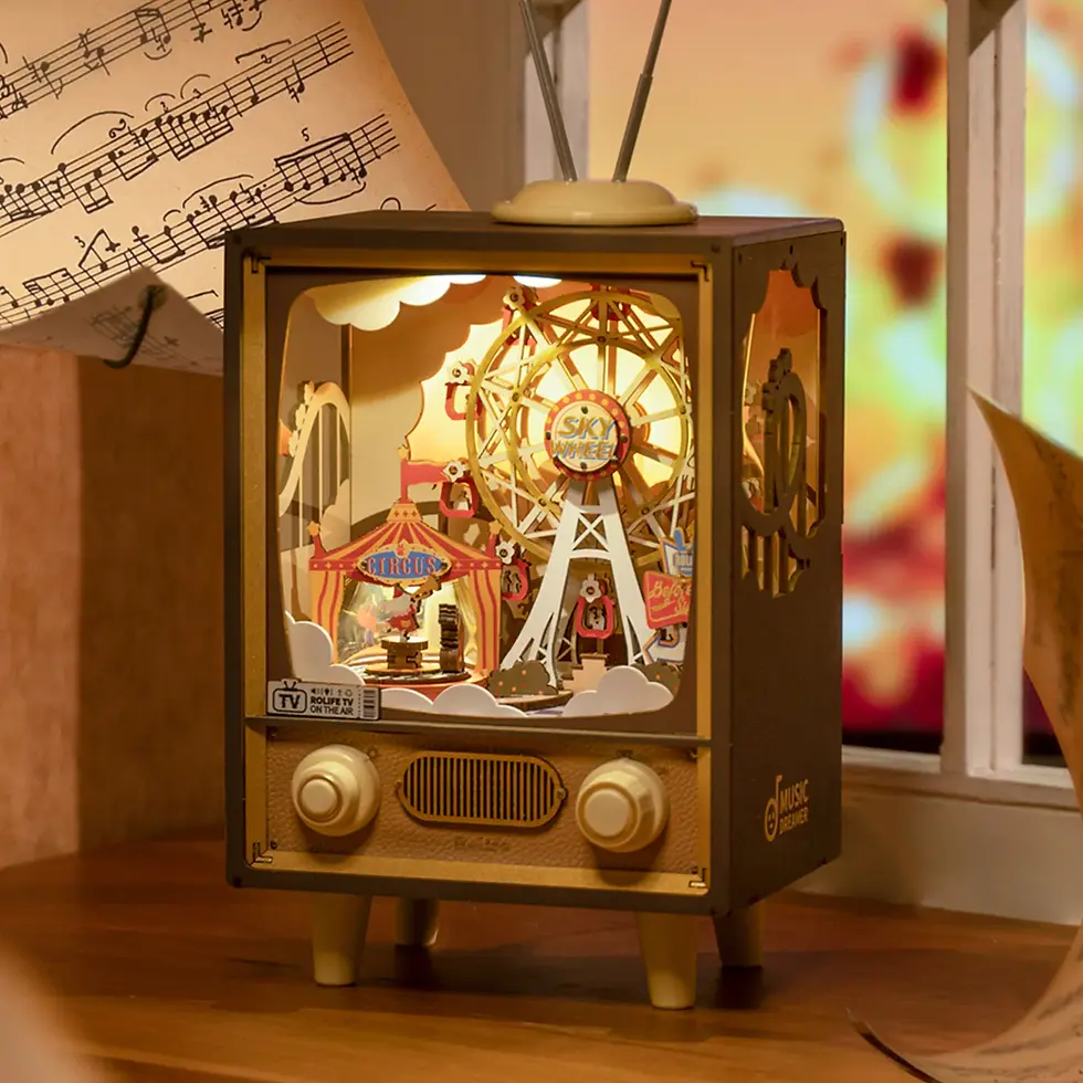 縮圖：Rolife - Sunset Carnival DIY Music Box 3D Wooden Puzzle AMT01