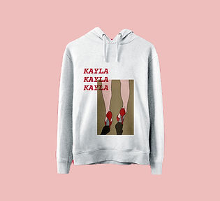 Hoodie waarop een sticker is gestreken