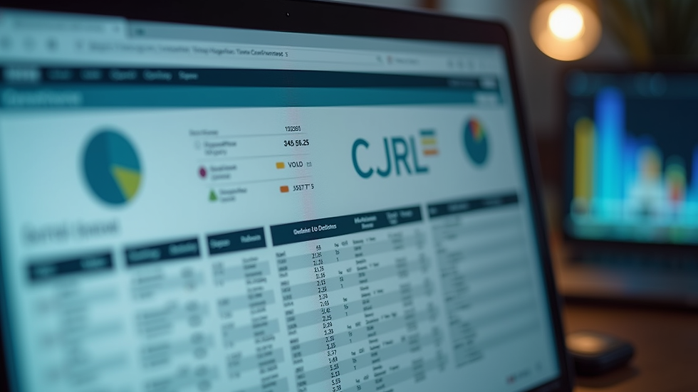 Close-up view of inventory management software on a computer screen
