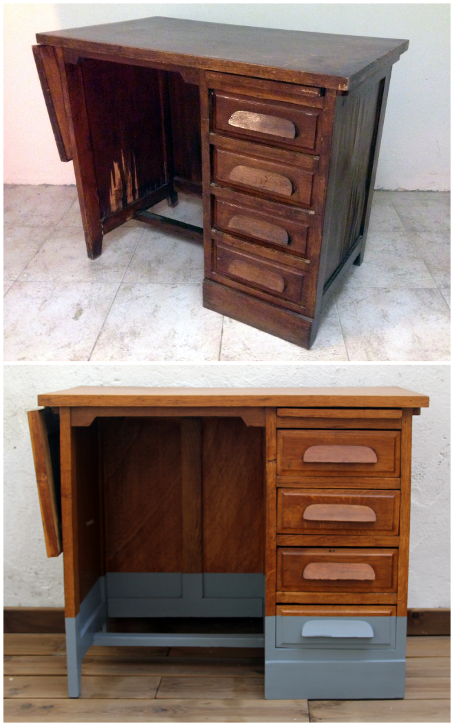 Escritorio pequeño renovado