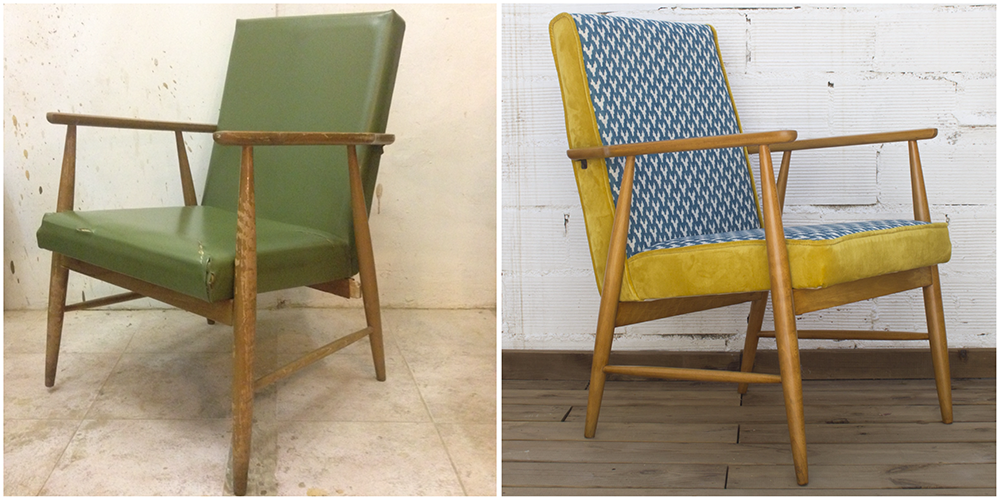 Sillón nórdico restaurado