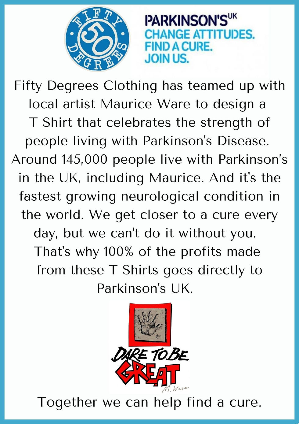 Thumbnail: "Dare to Be Great" Charity Tee for Parkinson's UK