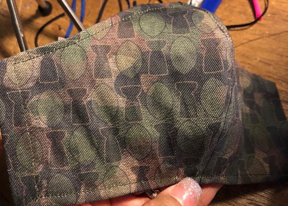 Camo Seal Latte Face Mask