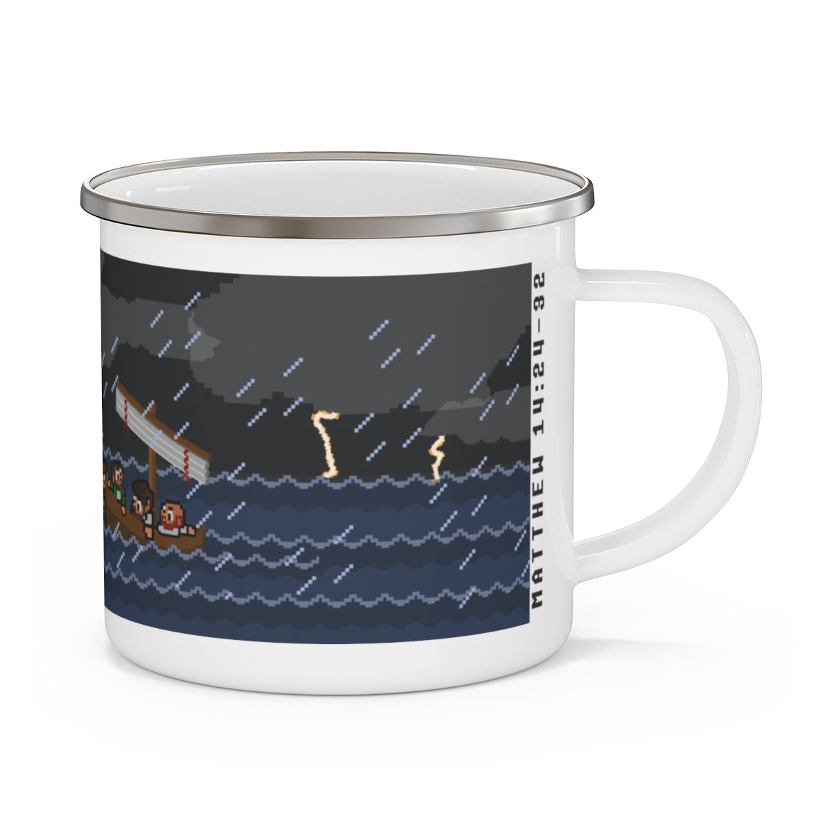 Enamel Camping Mug - 16Bit Peter