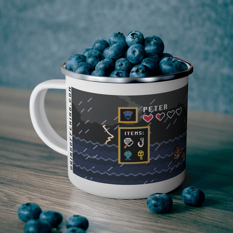 Thumbnail: Enamel Camping Mug - 16Bit Peter