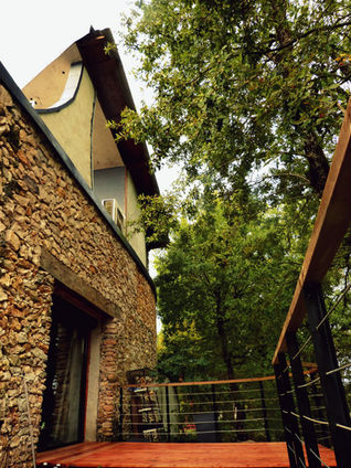 espace arrière de la maison