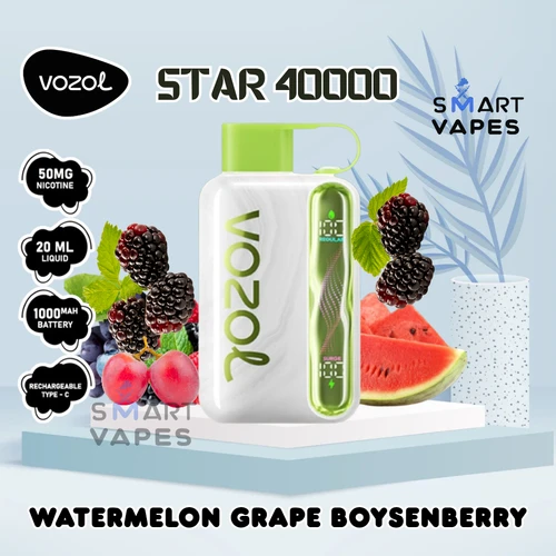 vozol star 40k watermelon grape boysenberry Vozol Star 40000 Puffs Flavors Buy Vozol Star 40K Disposable main image 0