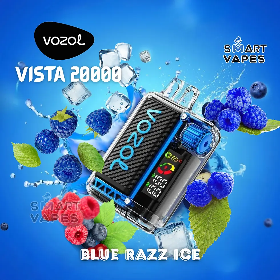 Thumbnail: Vozol Vista 20000 Puffs Blue Razz Ice Disposable – Sweet & Cool Berry Vape Dubai