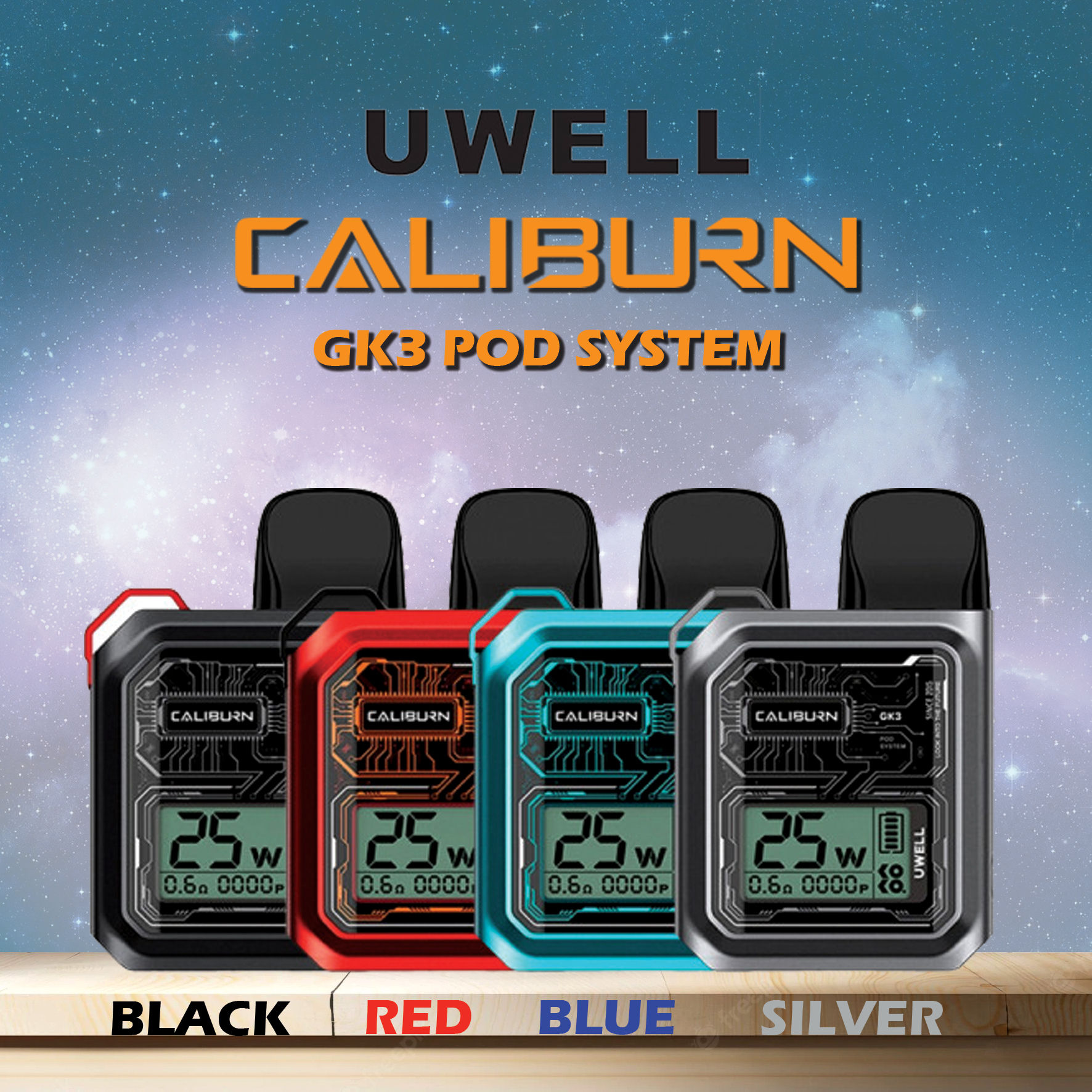 Uwell Caliburn GK3 Pod System – 900mAh | Buy in Dubai