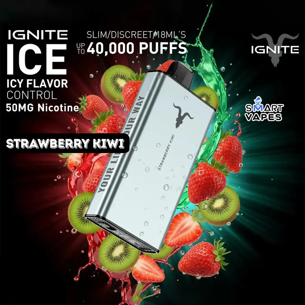 Thumbnail: Ignite Ice 40,000 Puffs Disposable Vape – Strawberry Kiwi Flavor, 50mg, Dubai UAE