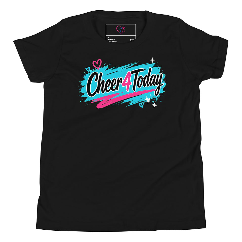 Thumbnail: Cheer4Today Signature Brush Script Youth Tee