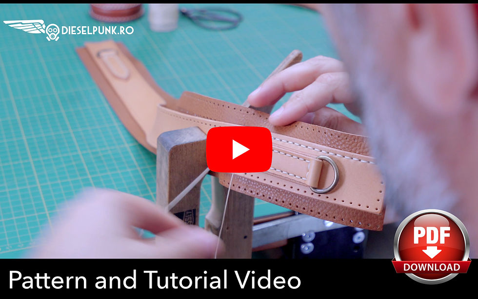Thumbnail: Leather Bag Pattern - Leather DIY - Pdf Download - Messenger Bag - Video Tutoria