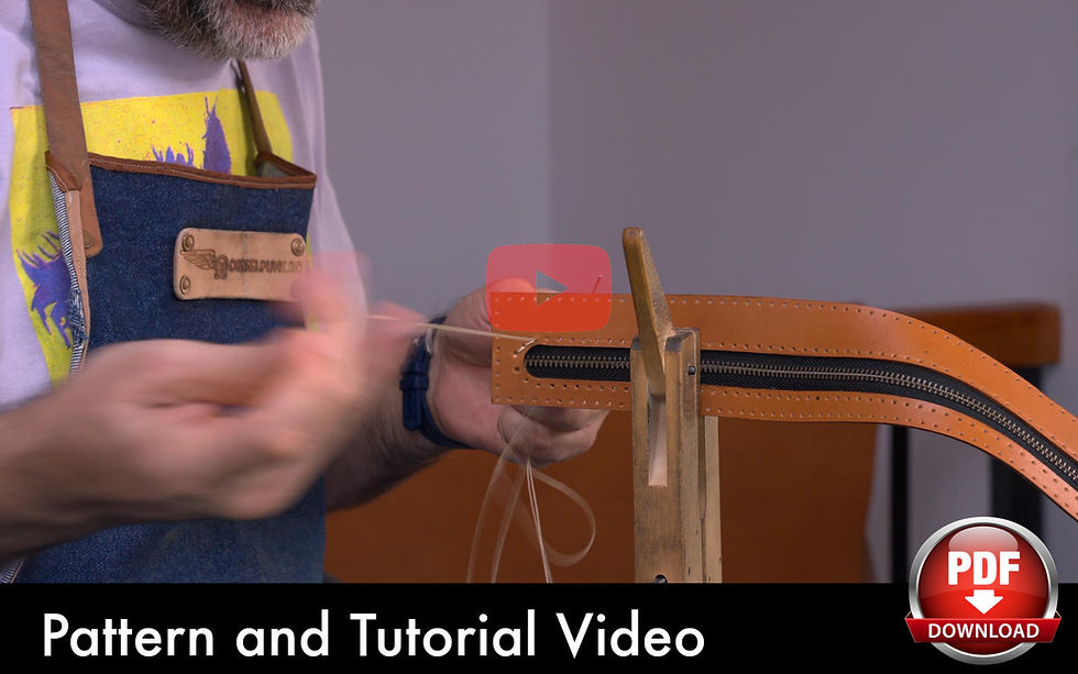 Thumbnail: Lunch Bag Pattern - Toiletry Bag Pattern - Leather DIY - Pdf Download