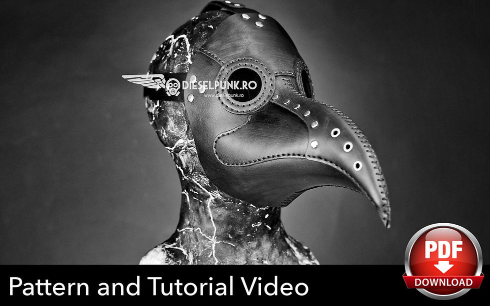 Thumbnail: Plague Doctor Mask Pattern - Original Design - Pdf Download - Video Tutorial