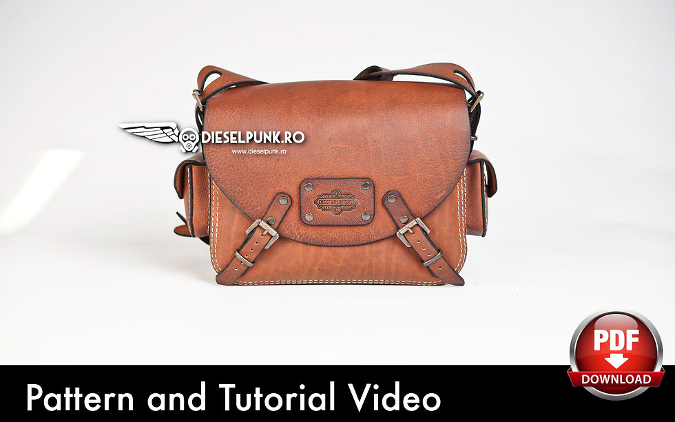 Thumbnail: JP Bag Pattern - Leather DIY - Pdf Download - Leather Bag Pattern