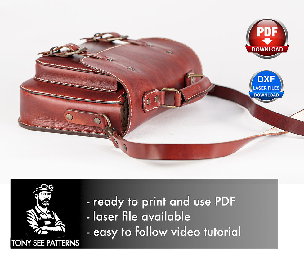 Thumbnail: Messenger Bag Pattern: DIY Leather with Video Tutorial