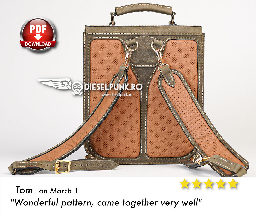 Thumbnail: School Backpack Pattern - Leather DIY - Pdf Download - Video Tutorial