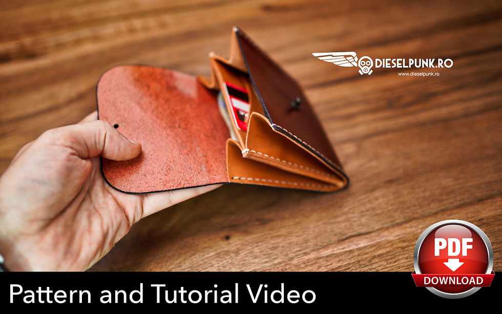 Thumbnail: Leather Wallet Pattern - Leather DIY - Pdf Download - Wallet Template Set - Vide