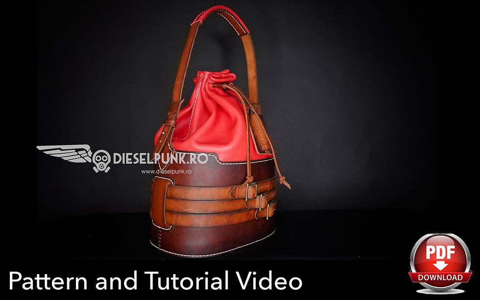 Thumbnail: Leather Bucket Bag Pattern