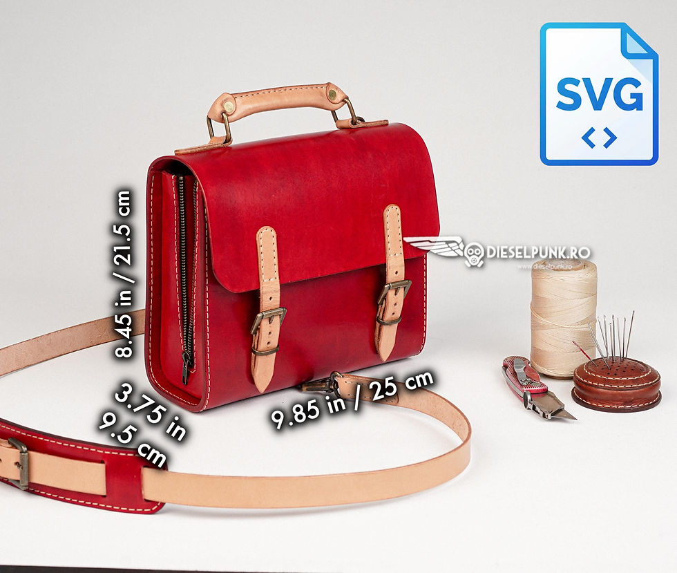 Thumbnail: Red Hood Leather Messenger Bag SVG | Laser Cut File + Video Tutorial