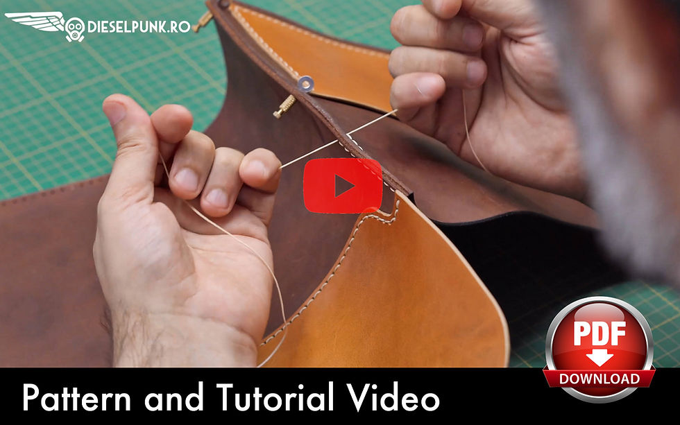 Thumbnail: Laptop Cover Pattern - Leather DIY - Pdf Download - MacBook Sleeve Template - Vi