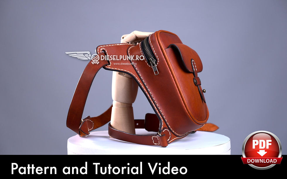 Thumbnail: Bag Pattern - Leather DIY - Pdf Download - Hip Bag 2 - Video Tutorial