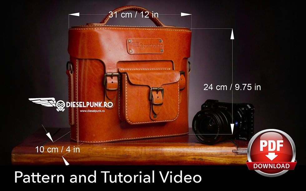 Thumbnail: Leather Camera Bag Pattern - Classic Camera Bag - Pdf Download - Video Tutorial