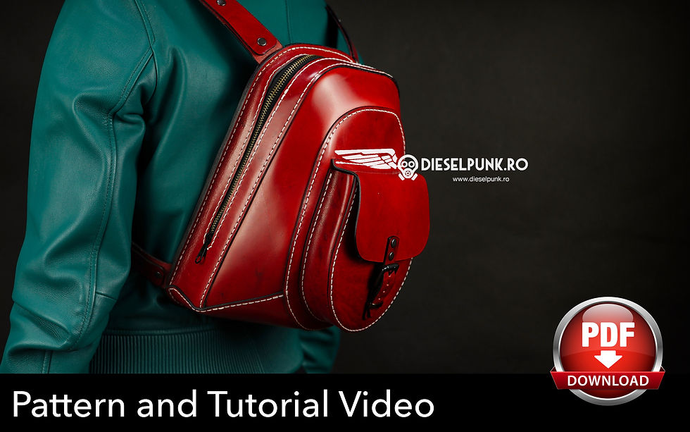 Thumbnail: Backpack Pattern - Pdf Download - Leather DIY - Pet Carrier Backpack - Video Tut