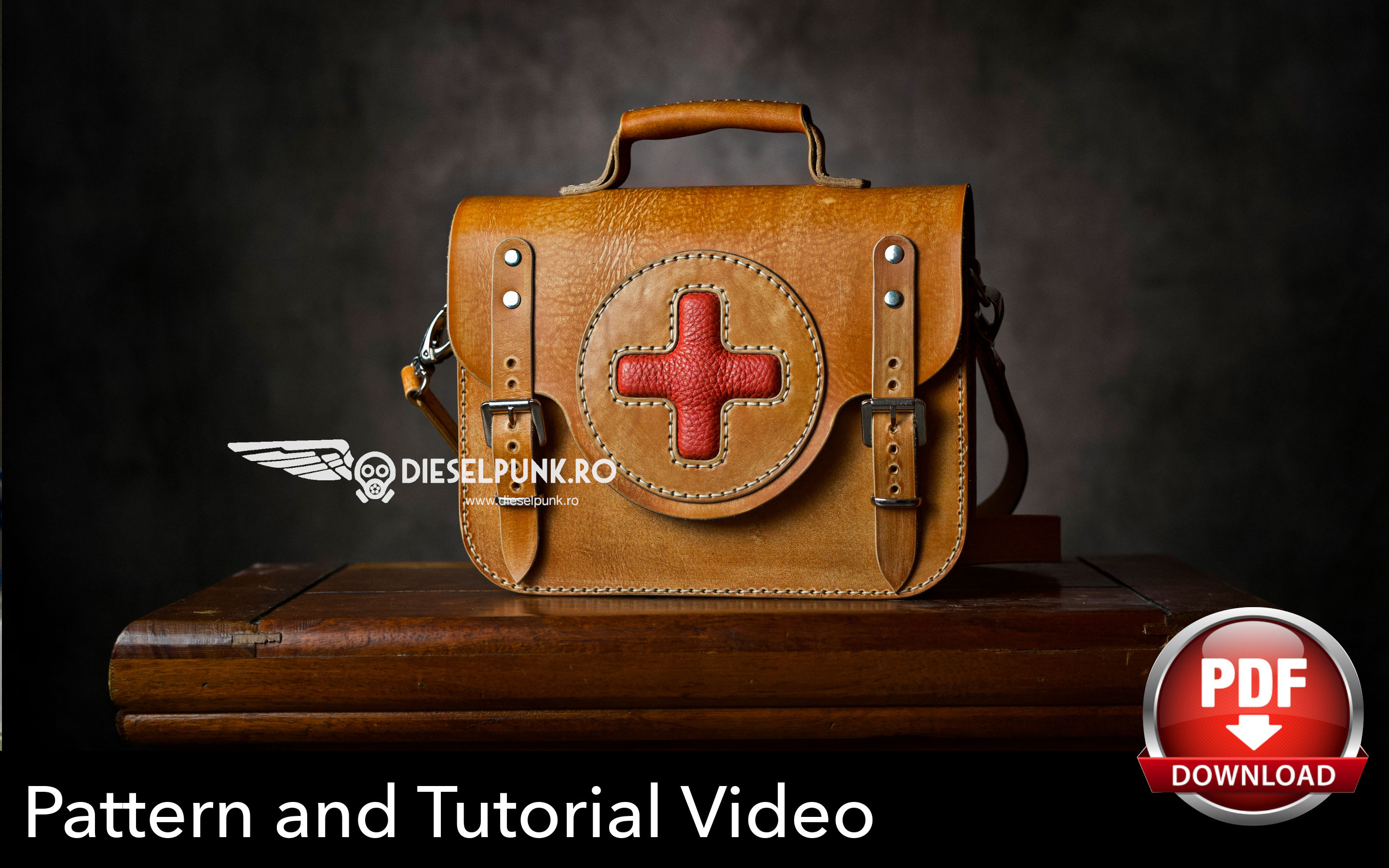 Leather Bag Pattern - Messenger Bag DIY - Pdf Download - Leather Satchel