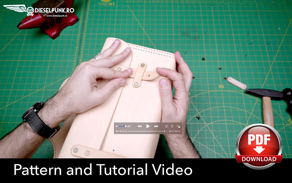 Thumbnail: Tool Bag Pattern - Leather DIY - Pdf Download - Tool Box Template