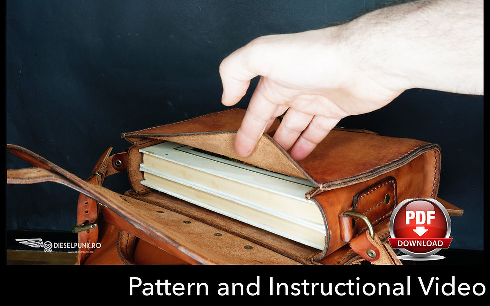Thumbnail: Bag Pattern - Leather DIY - Pdf Download - Messenger Bag - Video Tutorial
