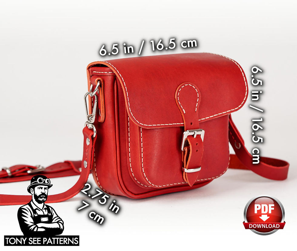 Thumbnail: Leather Purse Pattern: DIY Small Bag with Video Tutorial (PDF Download)