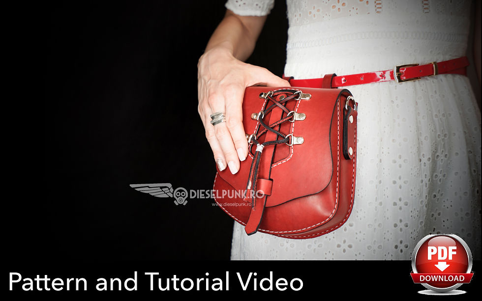 Thumbnail: Bag Pattern - Leather DIY - Pdf Download - Hip Bag - Video Tutorial