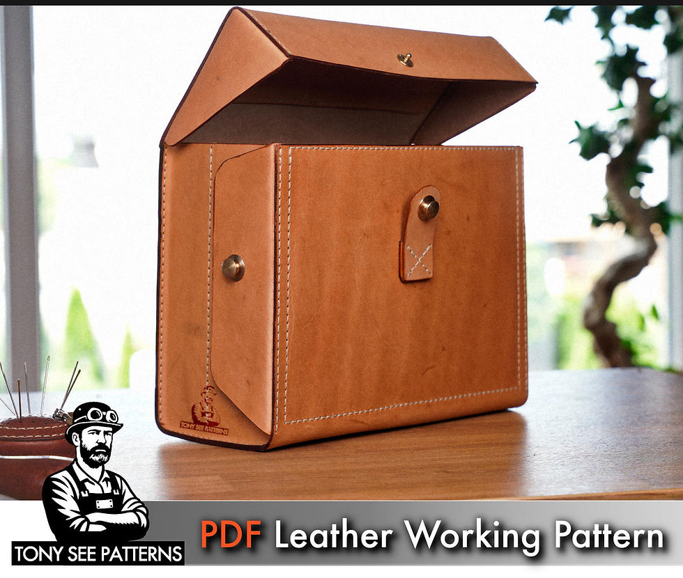 Thumbnail: Leather Tool Box Pattern - Tool Bag - Pdf Download - Video Tutorial