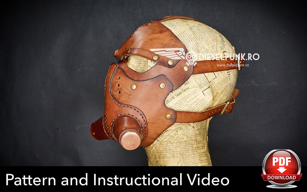 Thumbnail: Steampunk Mask Pattern - Trooper Mask - DIY Mask - Pdf Download - Video Tutorial