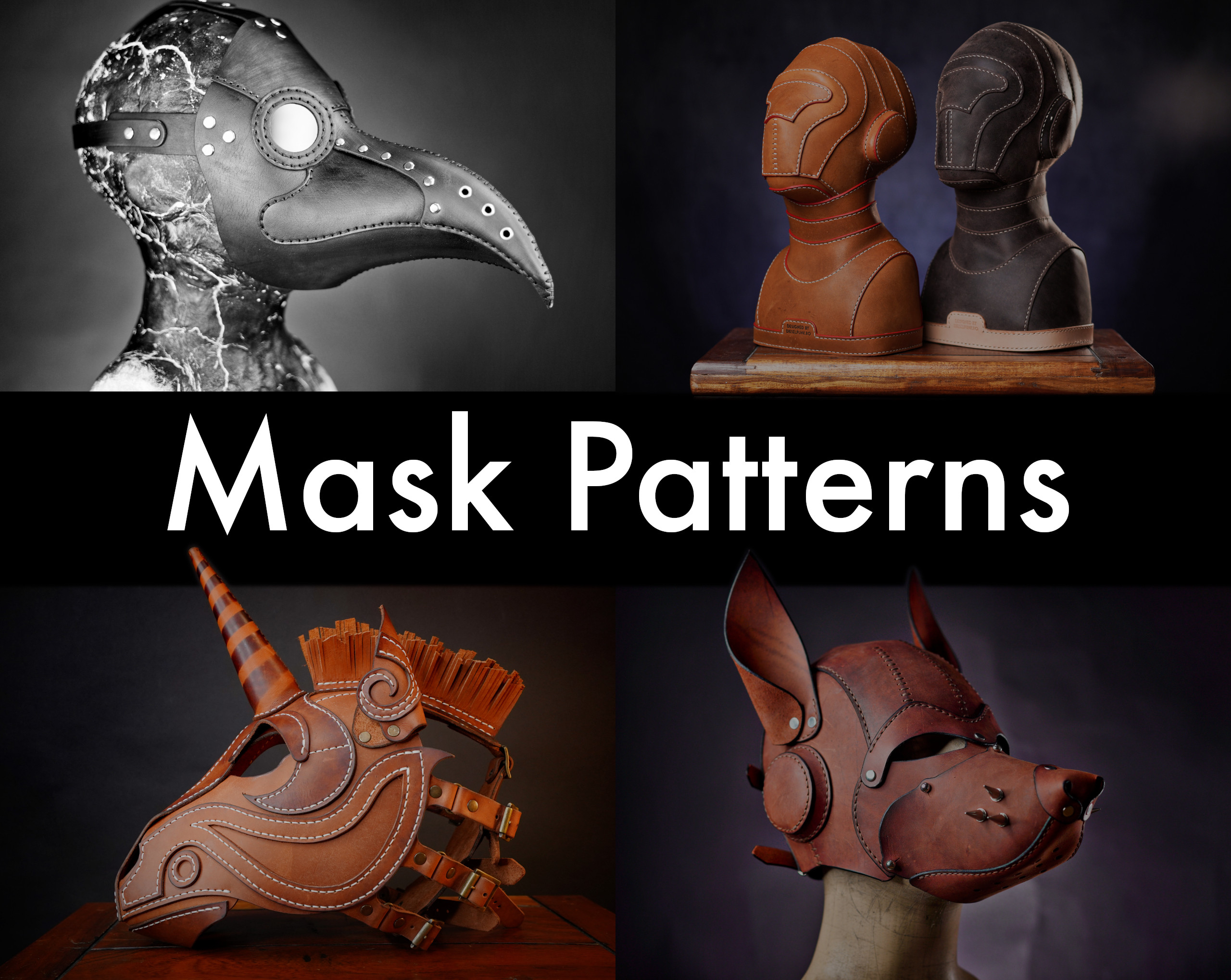 Adam Mask Pattern Leather Mask Patterns PDF with Video Tutorials | Tony See Patterns