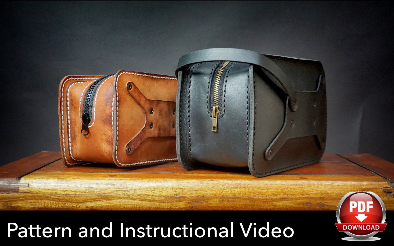 Dopp Kit Pattern - Toiletry Bag - Compact Design - Leather DIY - Pdf Download