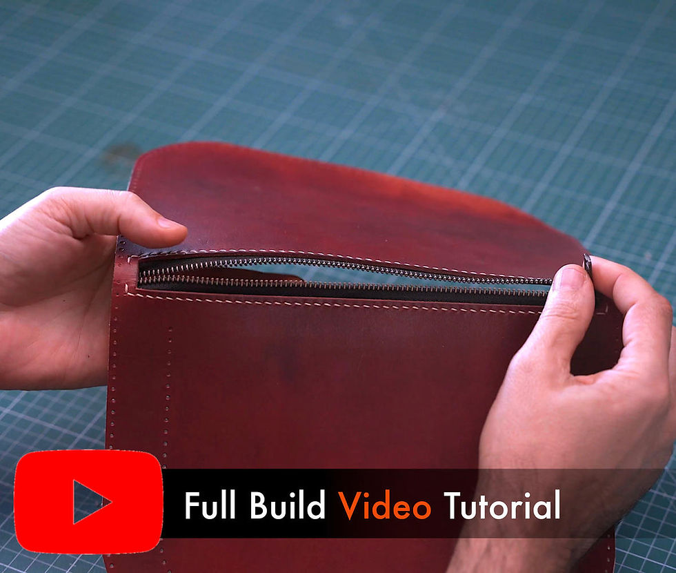 Thumbnail: Messenger Bag Pattern: DIY Leather with Video Tutorial