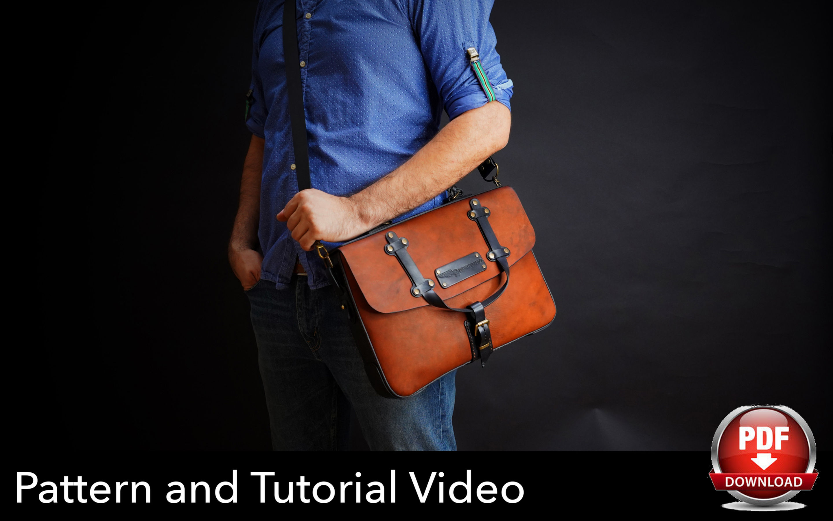Leather Satchel Pattern - Leather Bag Template - Pdf Download