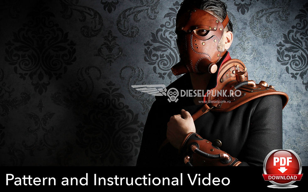 Thumbnail: Steampunk Mask Pattern - DIY Mask - Pdf Download - Video Tutorial