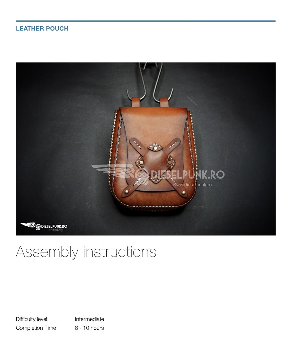 Thumbnail: Hip Bag Pattern - Leather DIY - Pdf Download - Bag template - Video Tutorial