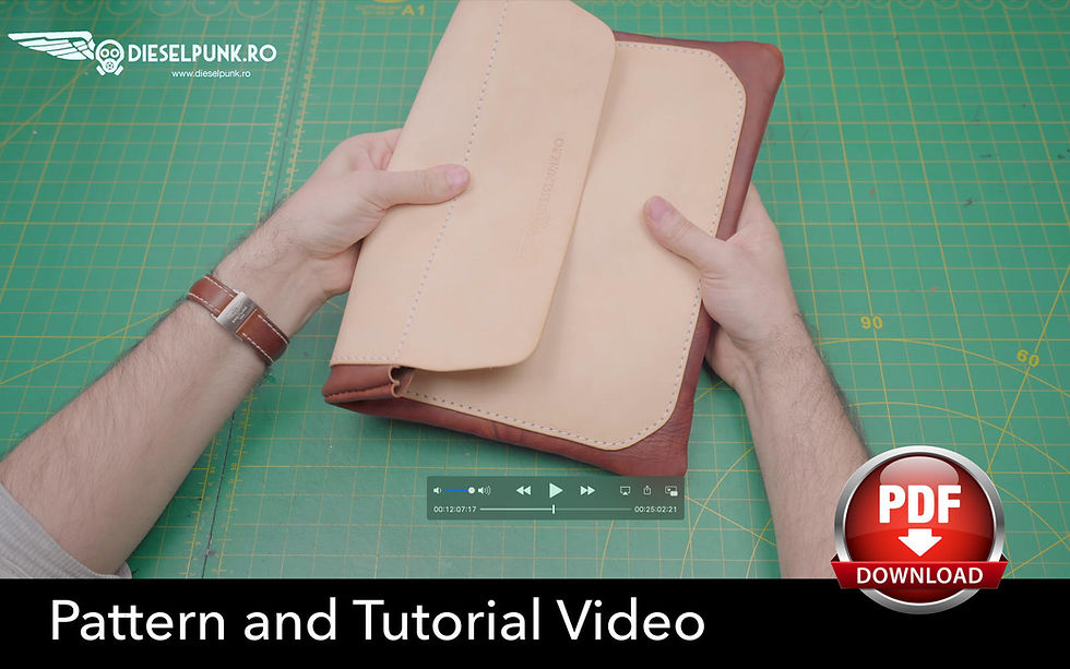 Thumbnail: Laptop Bag Pattern - Leather DIY - Pdf Download - Messenger Bag - Video Tutorial