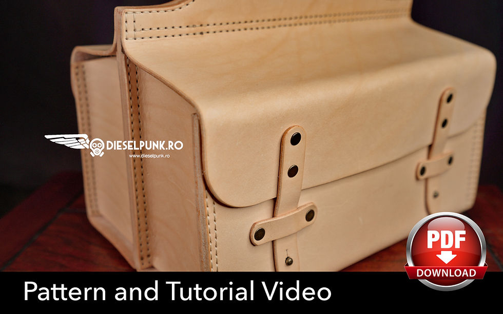 Thumbnail: Tool Bag Pattern - Leather DIY - Pdf Download - Tool Box Template
