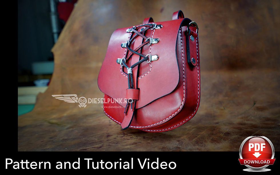 Thumbnail: Bag Pattern - Hip Bag Compact Style - Leather DIY - Pdf Download