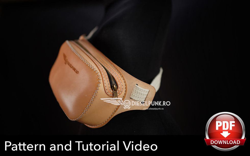 Thumbnail: Fanny Pack Pattern - Bum Bag - Leather DIY - Pdf Download - Video Tutorial