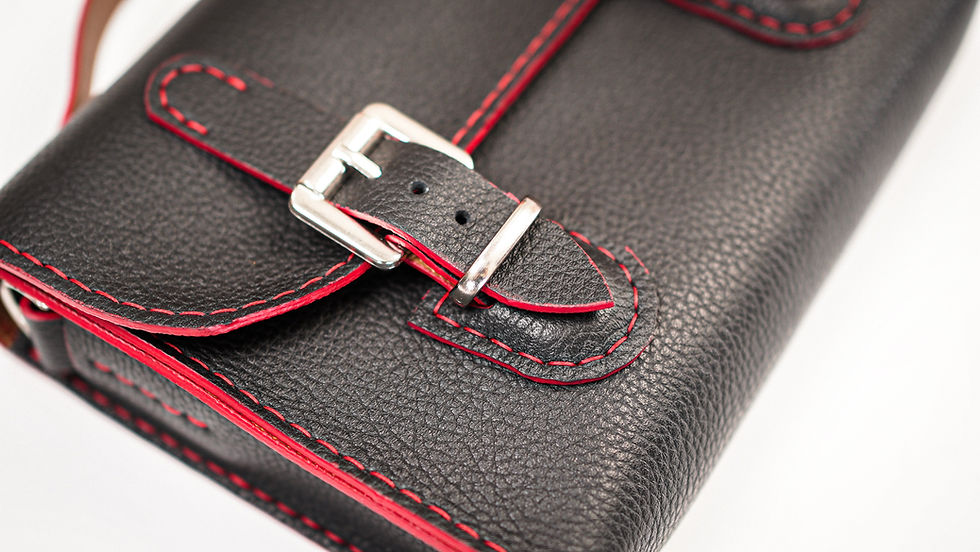Thumbnail: Small Leather Messenger Bag