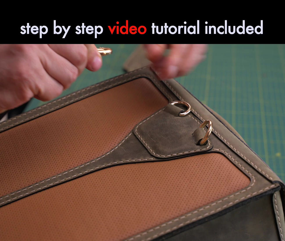 Thumbnail: School Backpack Pattern - Leather DIY - Pdf Download - Video Tutorial