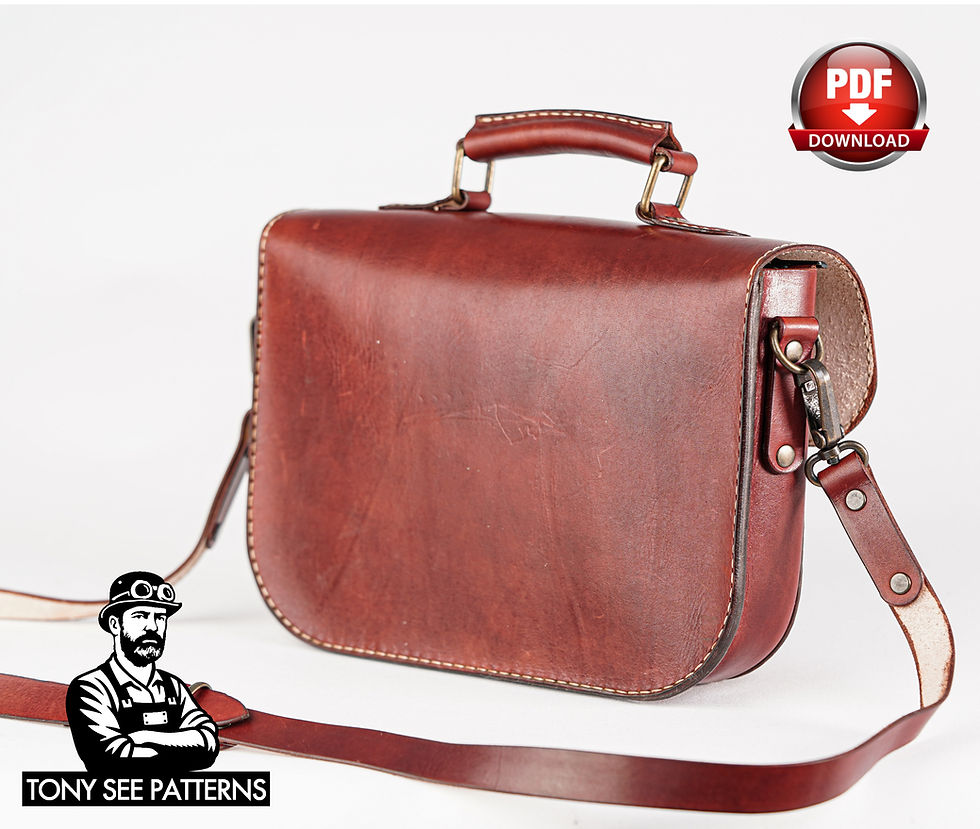 Thumbnail: Messenger Bag Pattern: DIY Leather with Video Tutorial