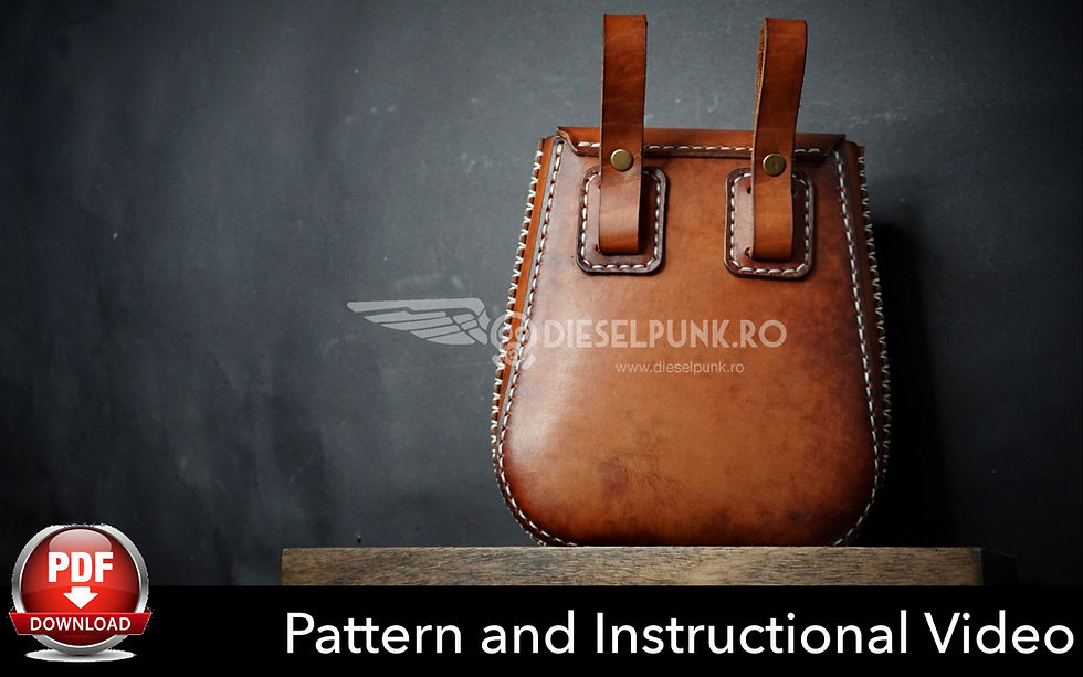 Thumbnail: Hip Bag Pattern - Leather DIY - Pdf Download - Bag template - Video Tutorial